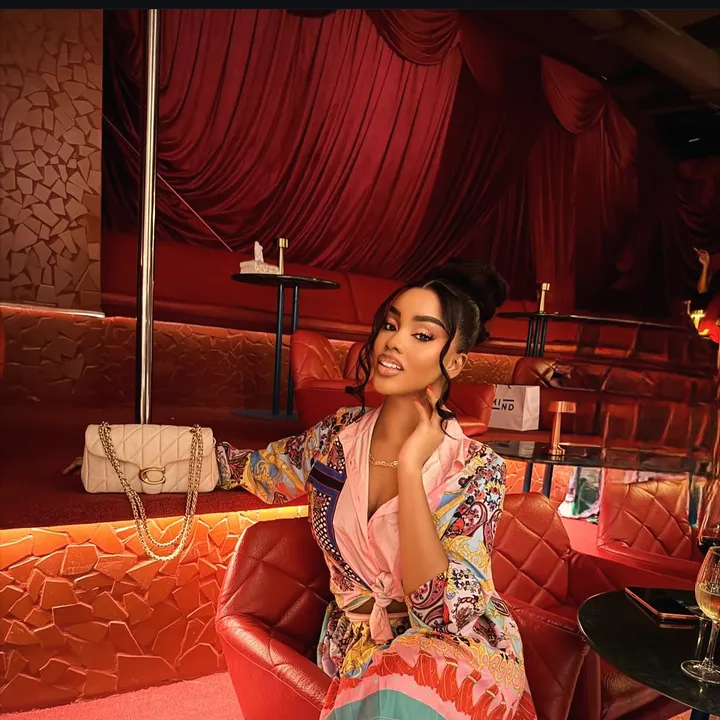 The red room, dressed for the night
